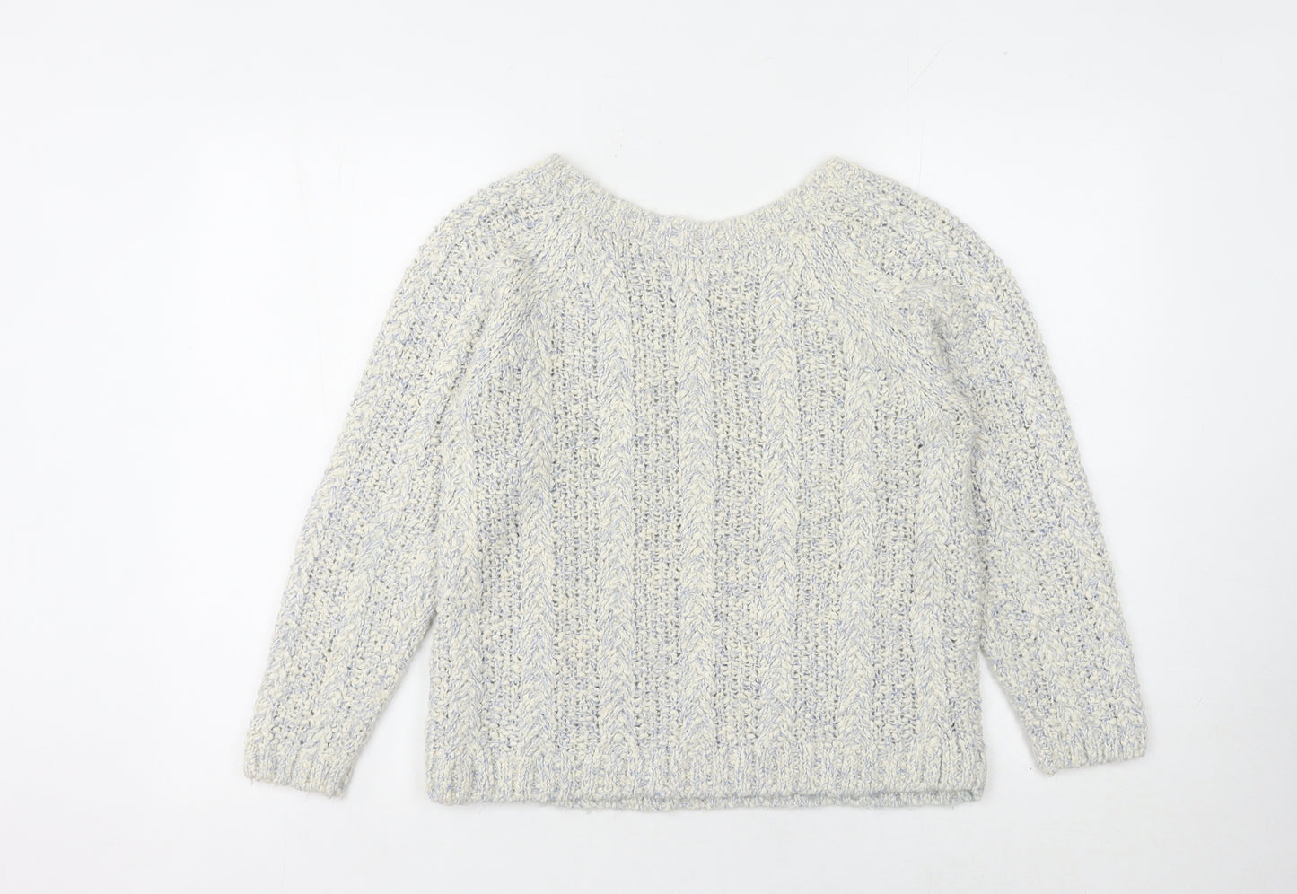Marks and Spencer Womens Ivory Cable-Knit Pullover Jumper UK 10