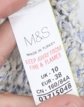 Marks and Spencer Womens Ivory Cable-Knit Pullover Jumper UK 10