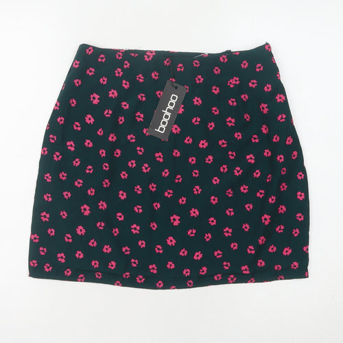 Boohoo Women's Multicoloured Floral Skirt Size 12
