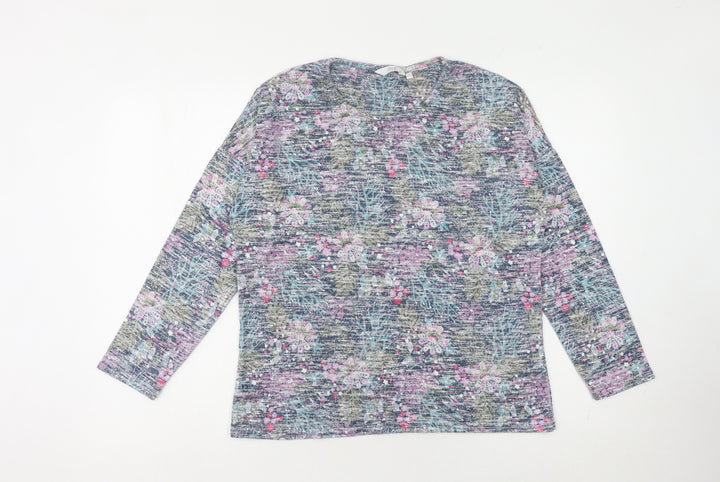 Isle Women's Multicoloured Floral Pullover Jumper Size 10