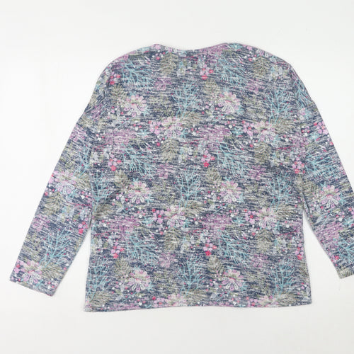 Isle Women's Multicoloured Floral Pullover Jumper Size 10