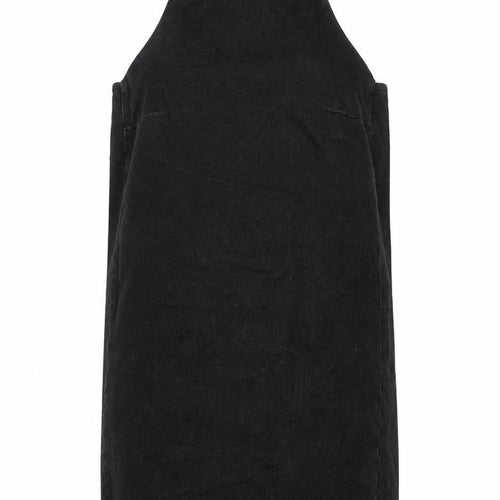 Matalan Black Pinafore Dress, Women, Size 10, Casual Zip
