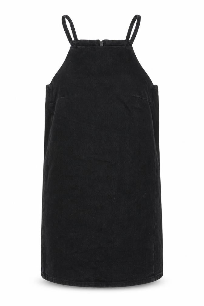 Matalan Black Pinafore Dress, Women, Size 10, Casual Zip
