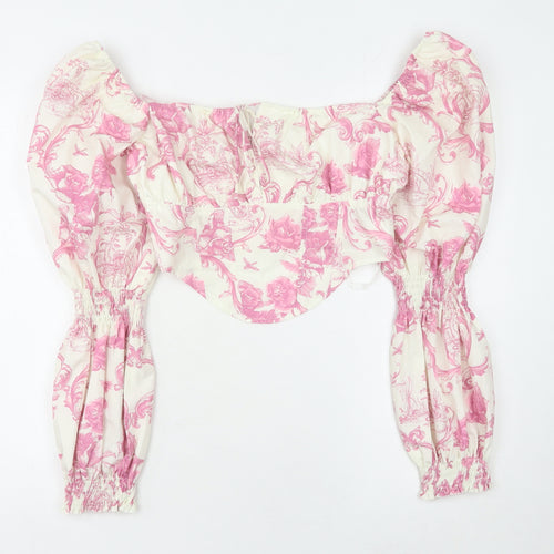 Missguided Women's Pink Off-Shoulder Blouse Size 10