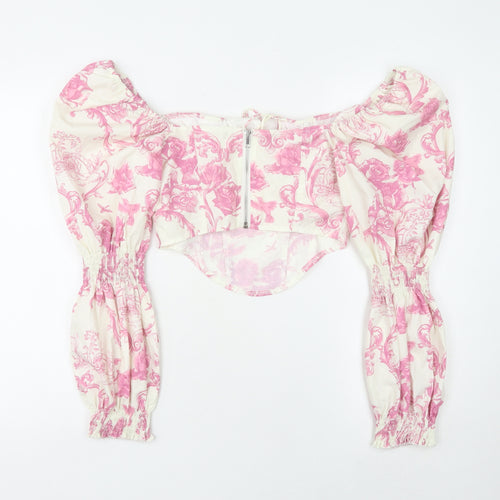 Missguided Women's Pink Off-Shoulder Blouse Size 10