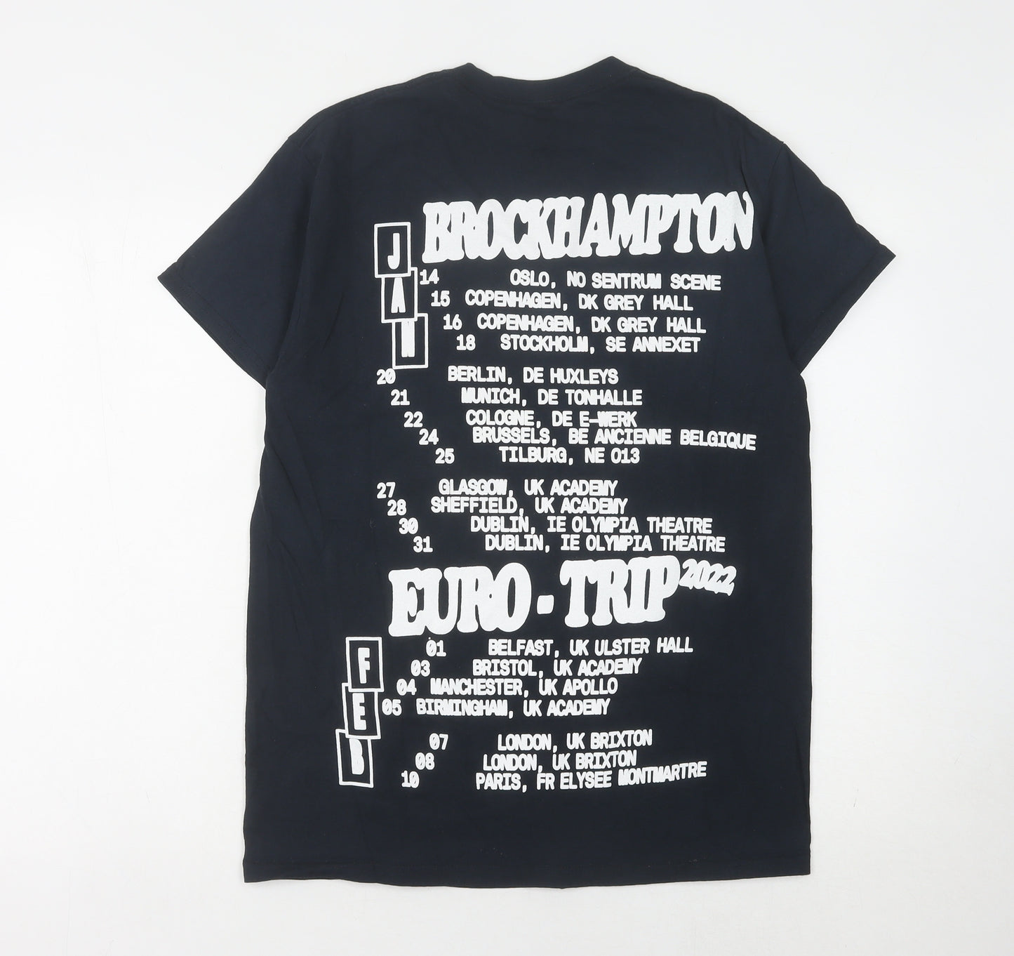 BROCKHAMPTON Men's Black Cotton Tour Graphic T-Shirt Size S