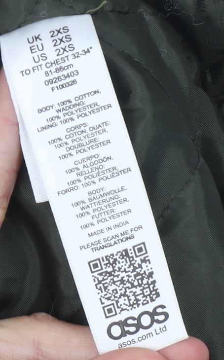 ASOS Men's Green Corduroy Basic Jacket Size 2XS