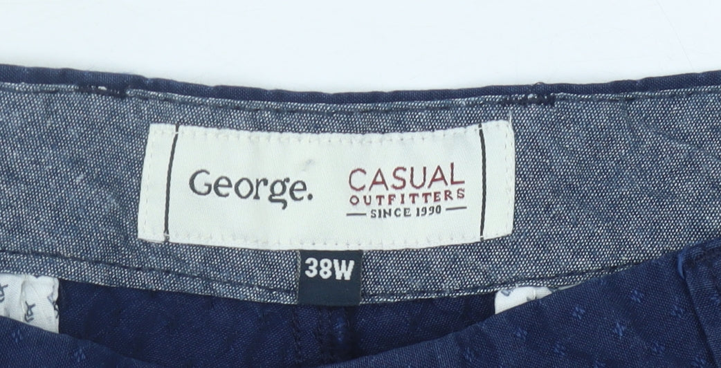 George Men's Blue Chino Shorts size 38