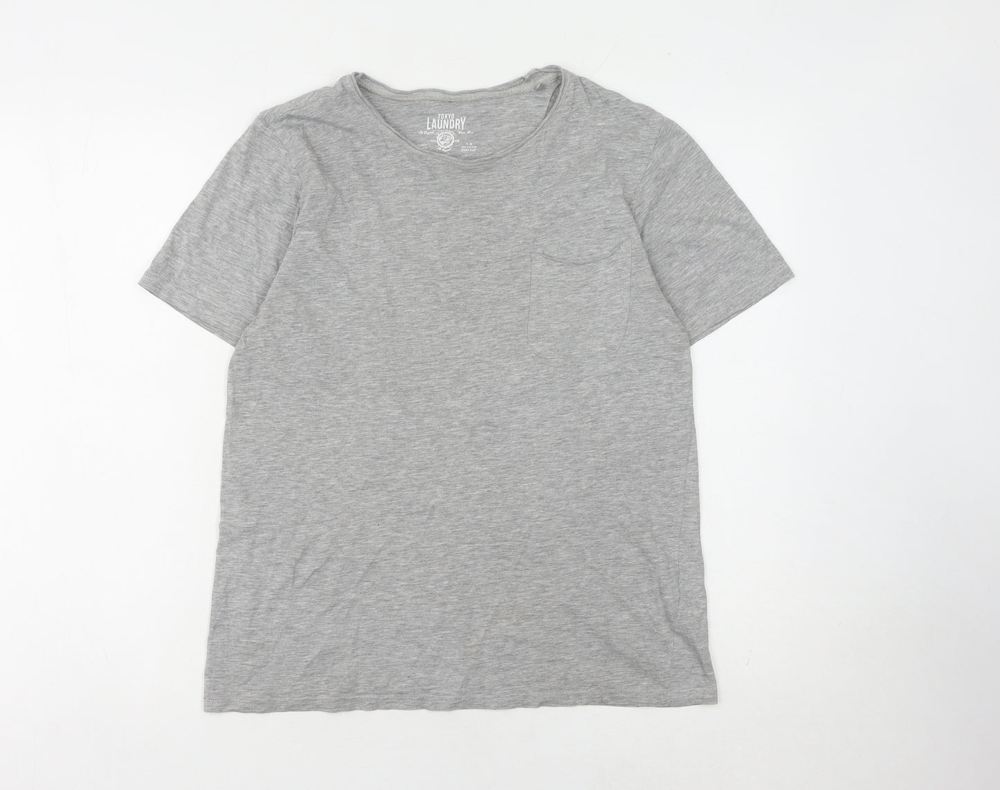 Tokyo Laundry Men's Grey Crew Neck T-Shirt, Size S