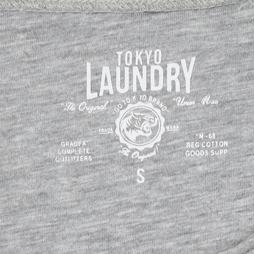 Tokyo Laundry Men's Grey Crew Neck T-Shirt, Size S