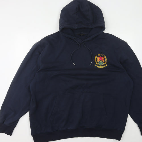 George Men's Blue 3XL Pullover Hoodie with Logo