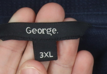 George Men's Blue 3XL Pullover Hoodie with Logo