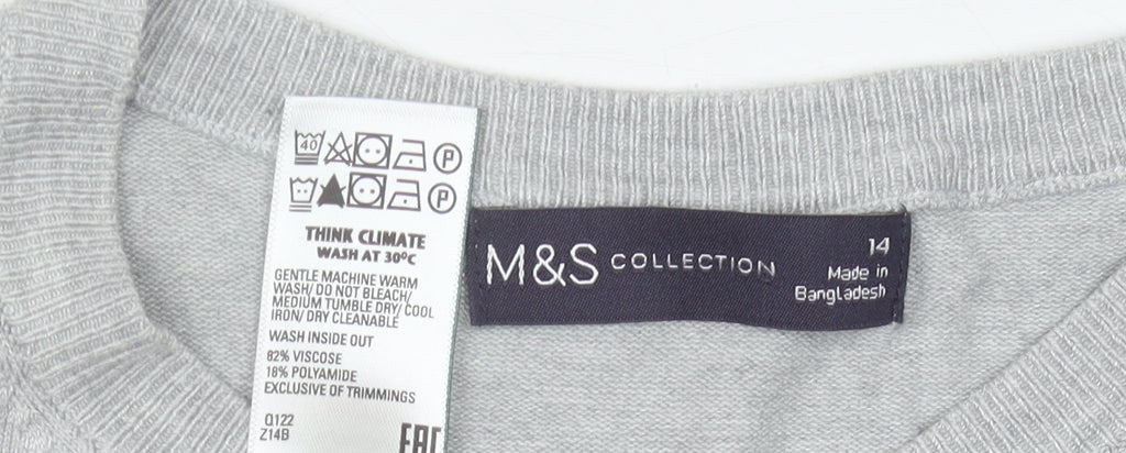 Marks and Spencer Women's Grey Star Cardigan Size 14