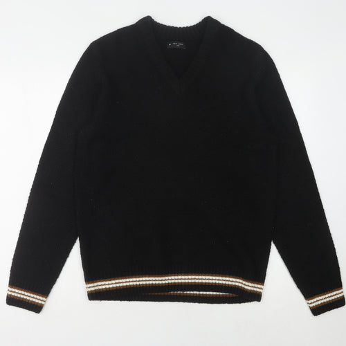 New Look Men’s Black Pullover Jumper Size M