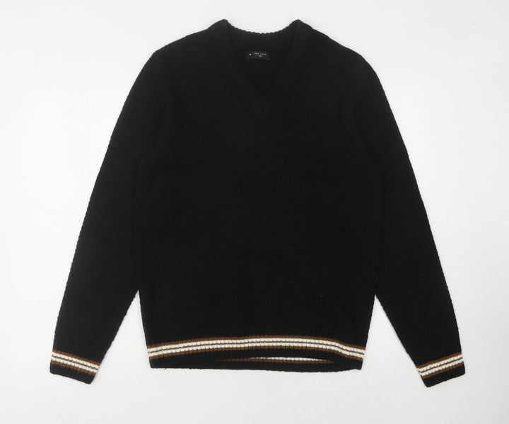 New Look Men’s Black Pullover Jumper Size M