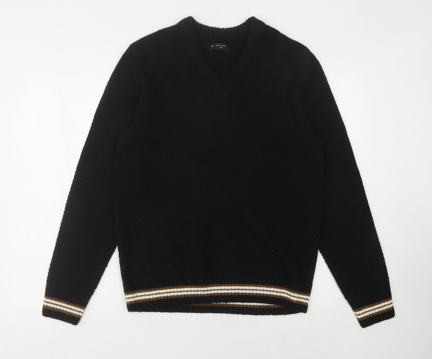 New Look Men’s Black Pullover Jumper Size M