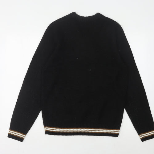 New Look Men’s Black Pullover Jumper Size M