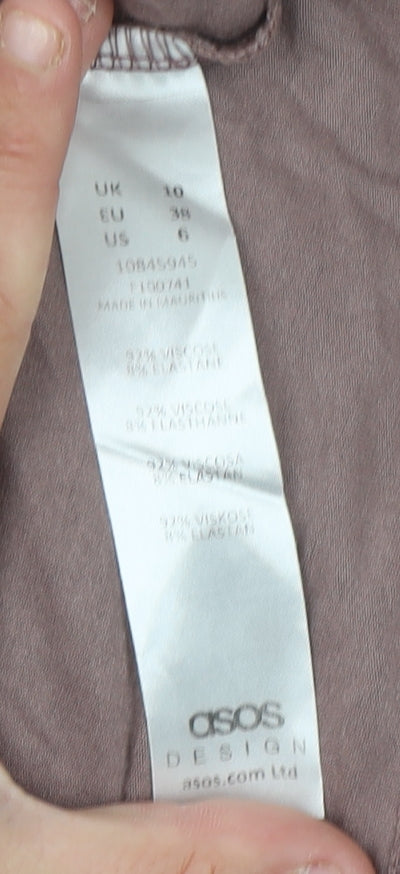 ASOS Women Brown Shift Dress Size 10