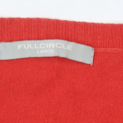 Fullcircle Men's Striped Pullover Jumper Red Grey Blue L
