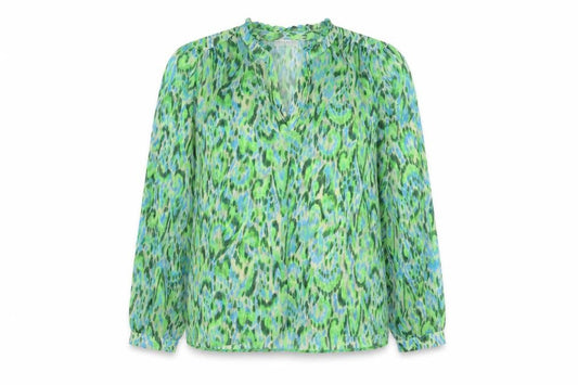Front view of Matalan Women's Green Animal Print Blouse, size 12