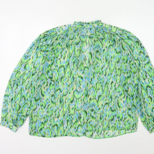 Matalan Women's Green Animal Print Blouse Size 12
