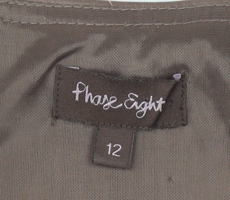 Phase Eight Women's Brown Ivory Bodycon Dress Size 12
