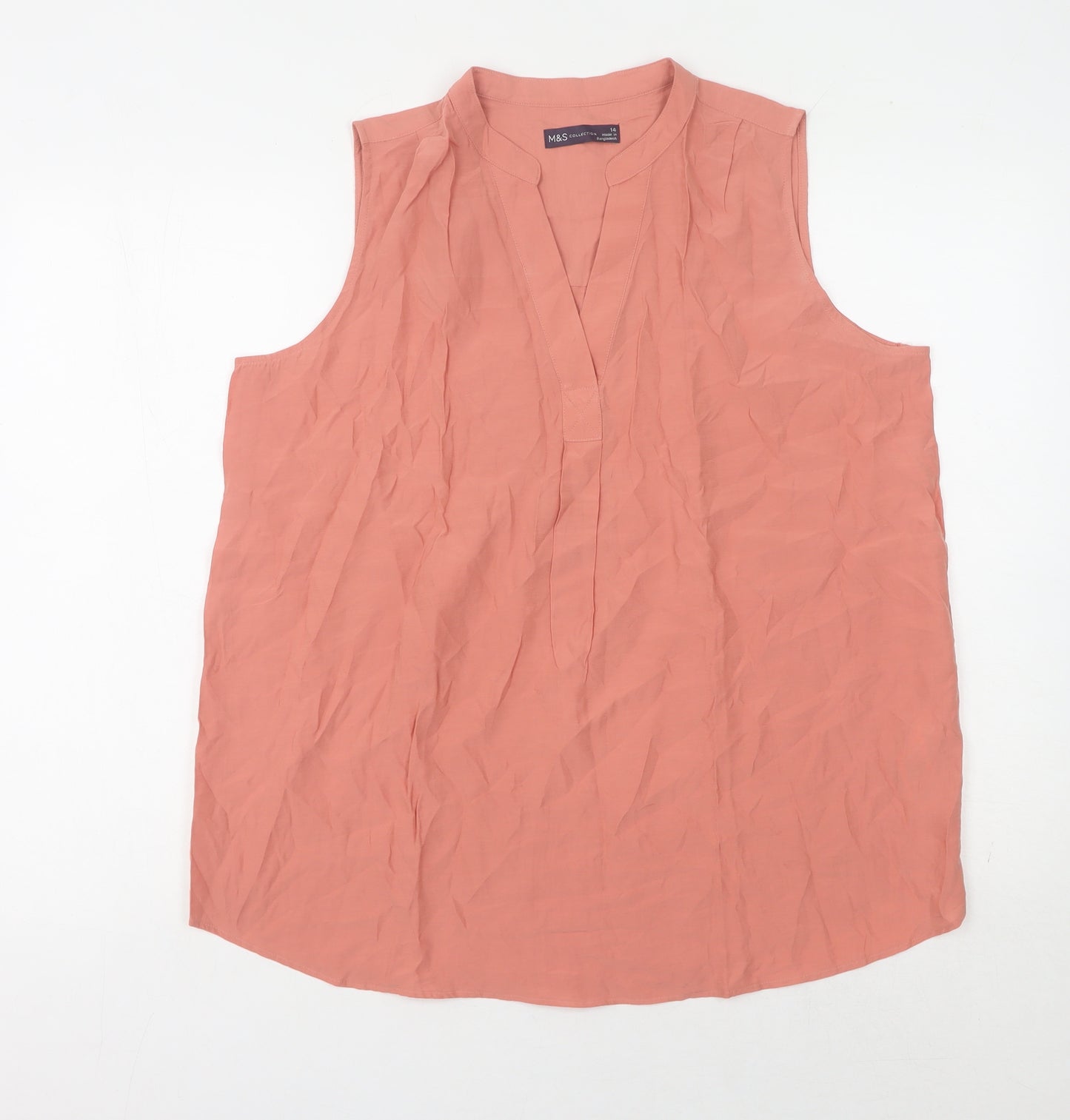 Marks and Spencer Women's Pink Sleeveless Top Size 14