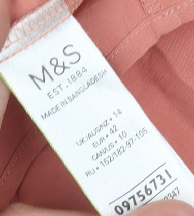Marks and Spencer Women's Pink Sleeveless Top Size 14
