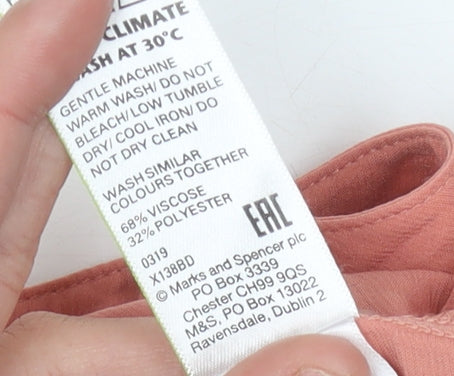 Marks and Spencer Women's Pink Sleeveless Top Size 14