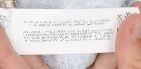 Primark Women's Blue Paperbag Denim Shorts, Size 14