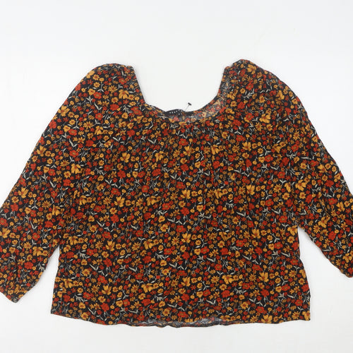 Peacocks Women's Multicoloured Floral Blouse Size 8