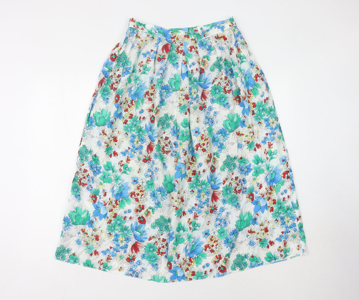 Features Women's Floral Midi Skirt Size 14 Pleated