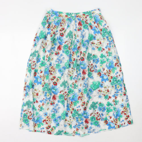 Features Women's Floral Midi Skirt Size 14 Pleated