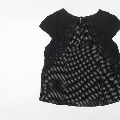 Dorothy Perkins Women’s Black Polka Dot Lace Blouse UK18