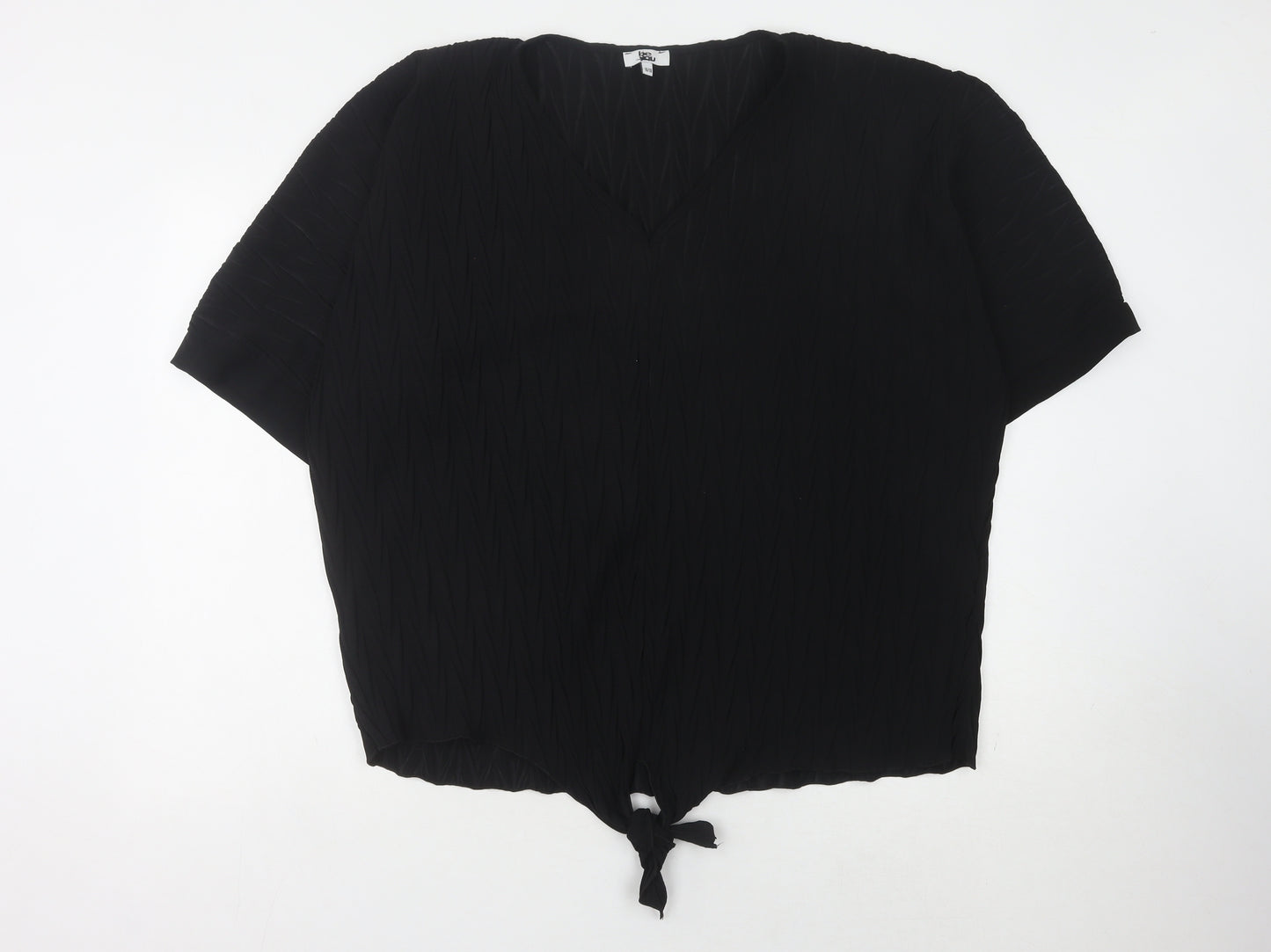 Studio Retail Womens Black V-Neck Top Size 18