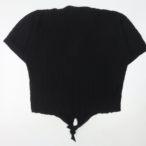 Studio Retail Womens Black V-Neck Top Size 18