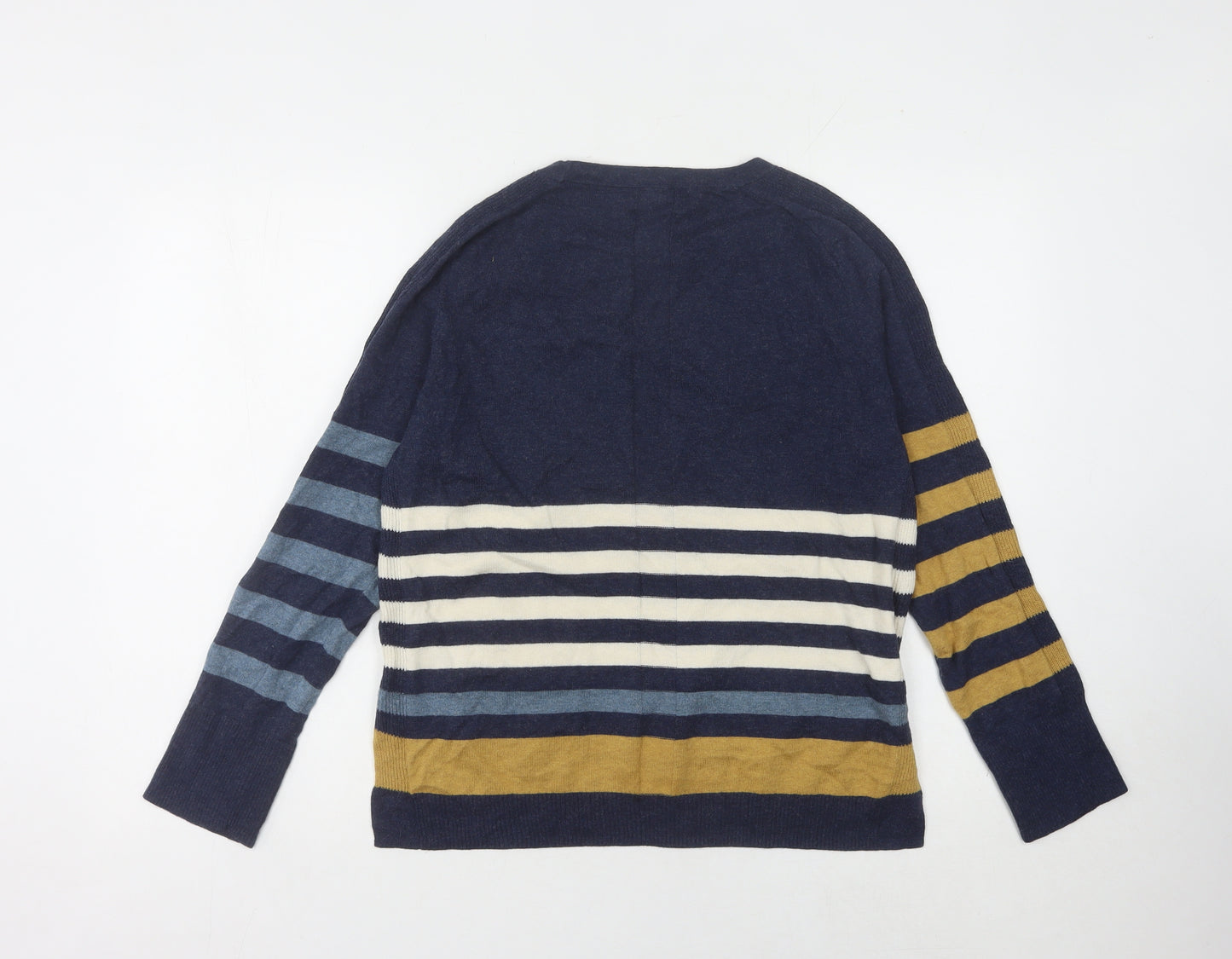 White Stuff Women's Blue Striped Pullover Jumper Size 14