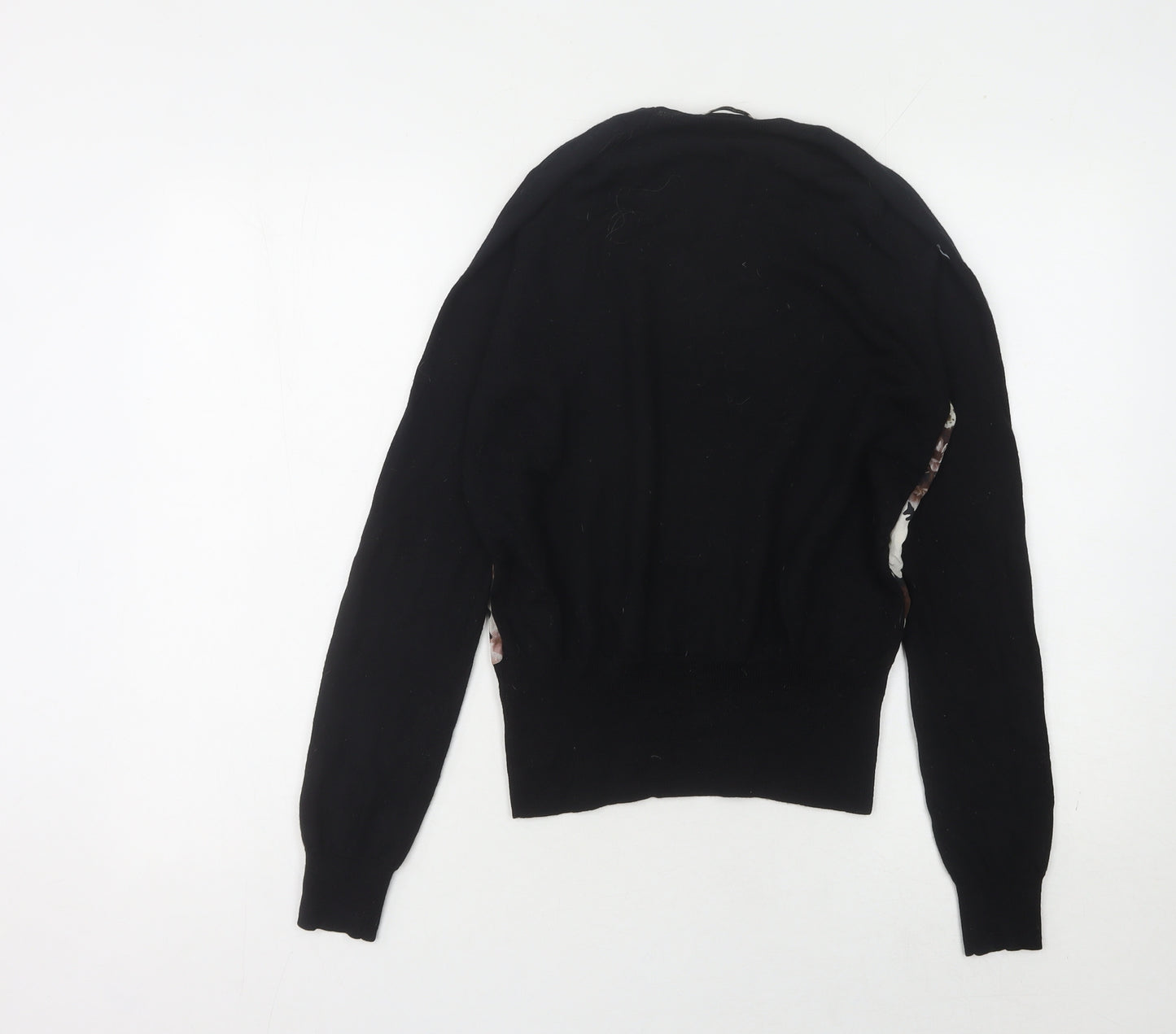 Emma Cook Women's Black Floral Jumper Size 10