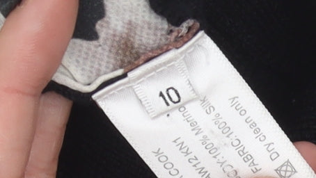 Emma Cook Women's Black Floral Jumper Size 10
