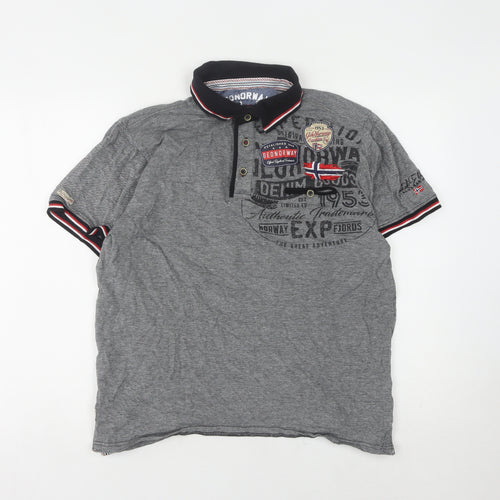Geographical Norway Men's Grey Polo Shirt XL
