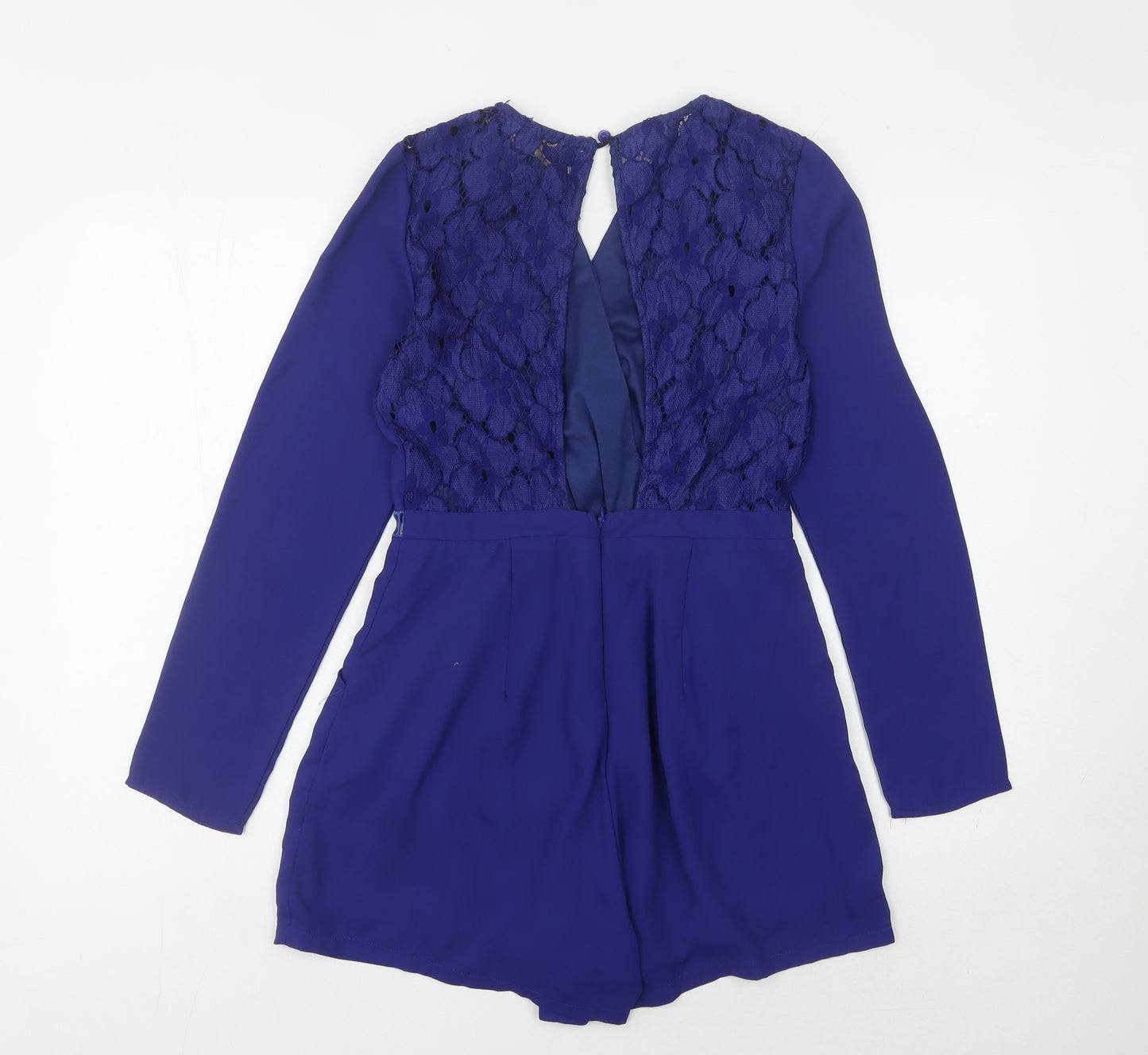 Loving Things Women's Blue Lace Playsuit Size 10