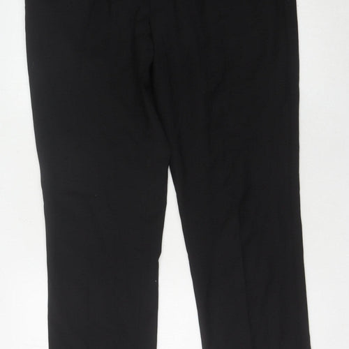 Marks and Spencer Men's Black Wool Trousers, Size 38