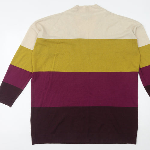 Principles Women's Multicoloured Stripe V-Neck Pullover