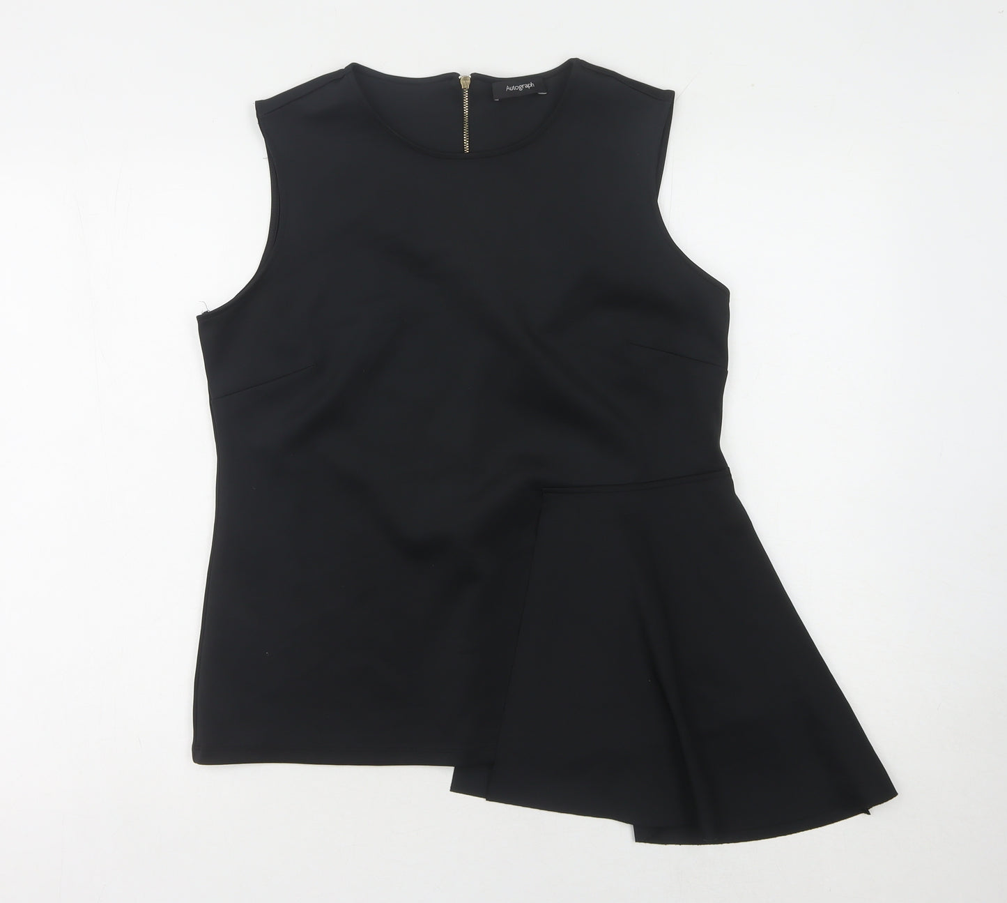 Marks and Spencer Women's Black Sleeveless Top - Size 12