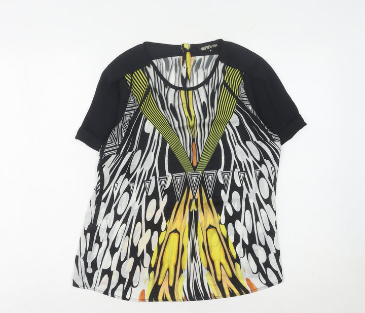 Biba Women's Multicoloured Blouse, Size 8, Geometric Design