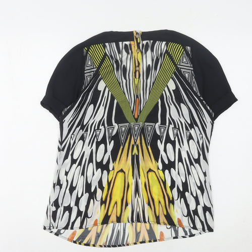 Biba Women's Multicoloured Blouse, Size 8, Geometric Design