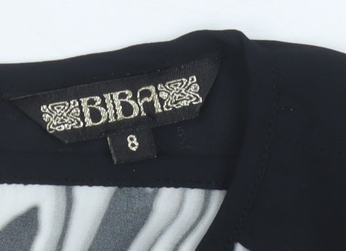 Biba Women's Multicoloured Blouse, Size 8, Geometric Design