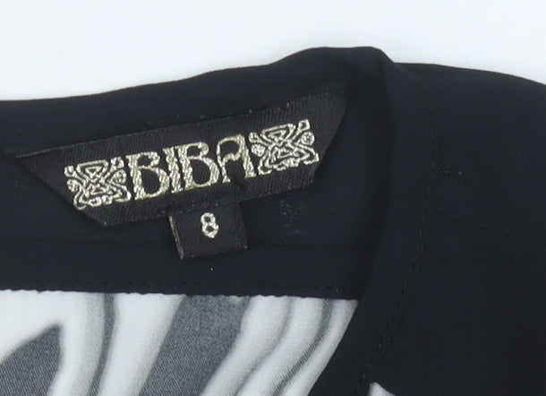 Biba Women's Multicoloured Blouse, Size 8, Geometric Design