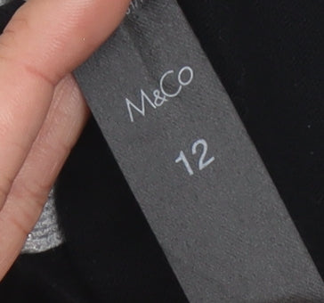 M&Co Womens Grey Cardigan Size 12, 3/4 Sleeve