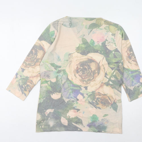 Casamia Women's Multicoloured Floral V-Neck Jumper M